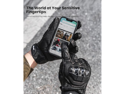 Leather Motorcycle Gloves Touchscreen