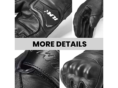 Leather Motorcycle Motorbike Powersports Racing Gloves